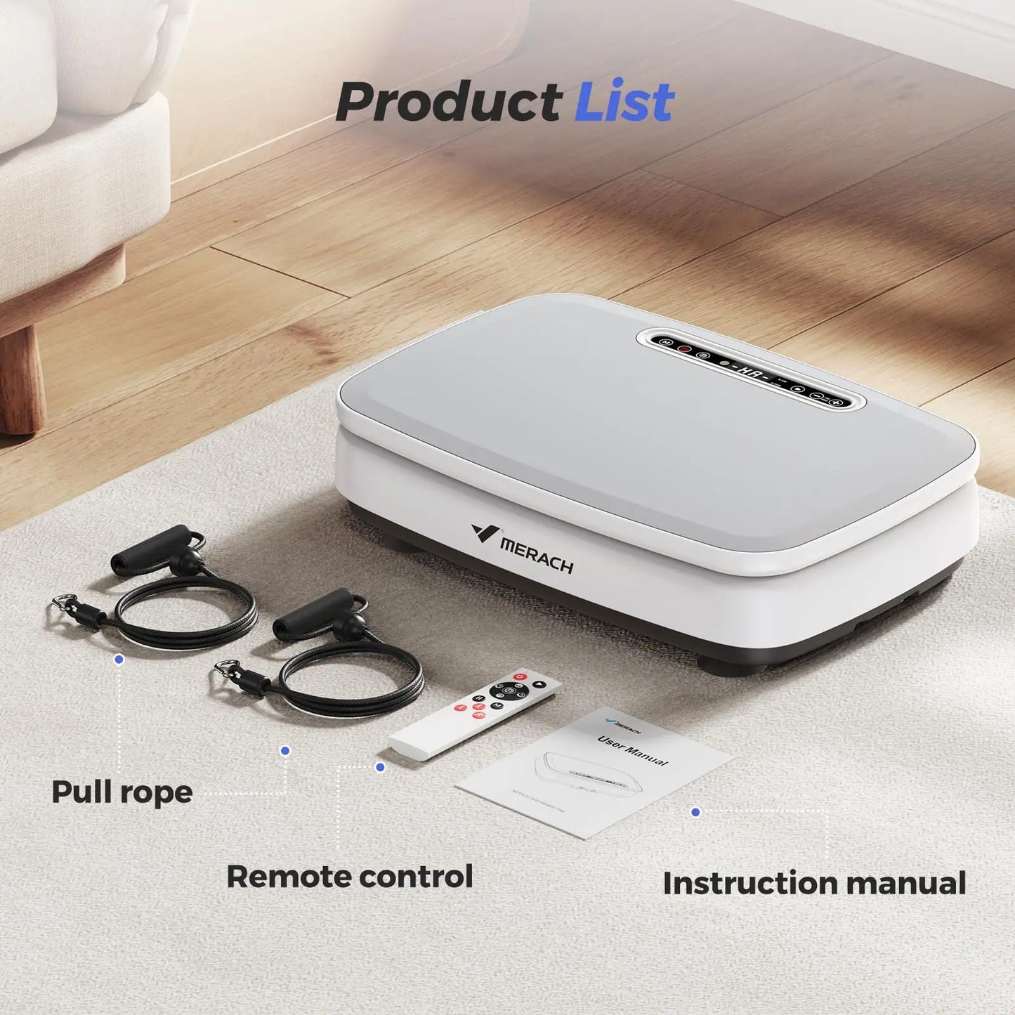 MERACH Vibration Plate for Full Body Workout and Lymphatic Drainage
