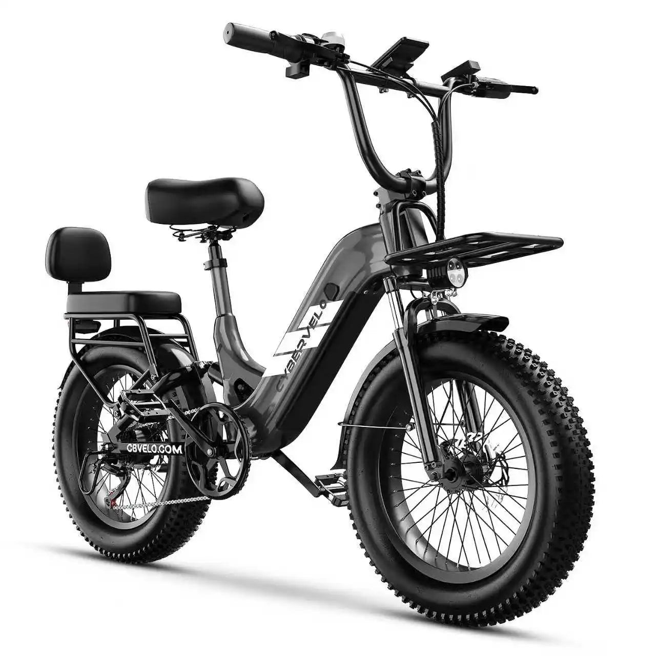 CYBERVELO Step Through Electric Bike 48V 20Ah Removable Battery 30 MPH 7 Speed