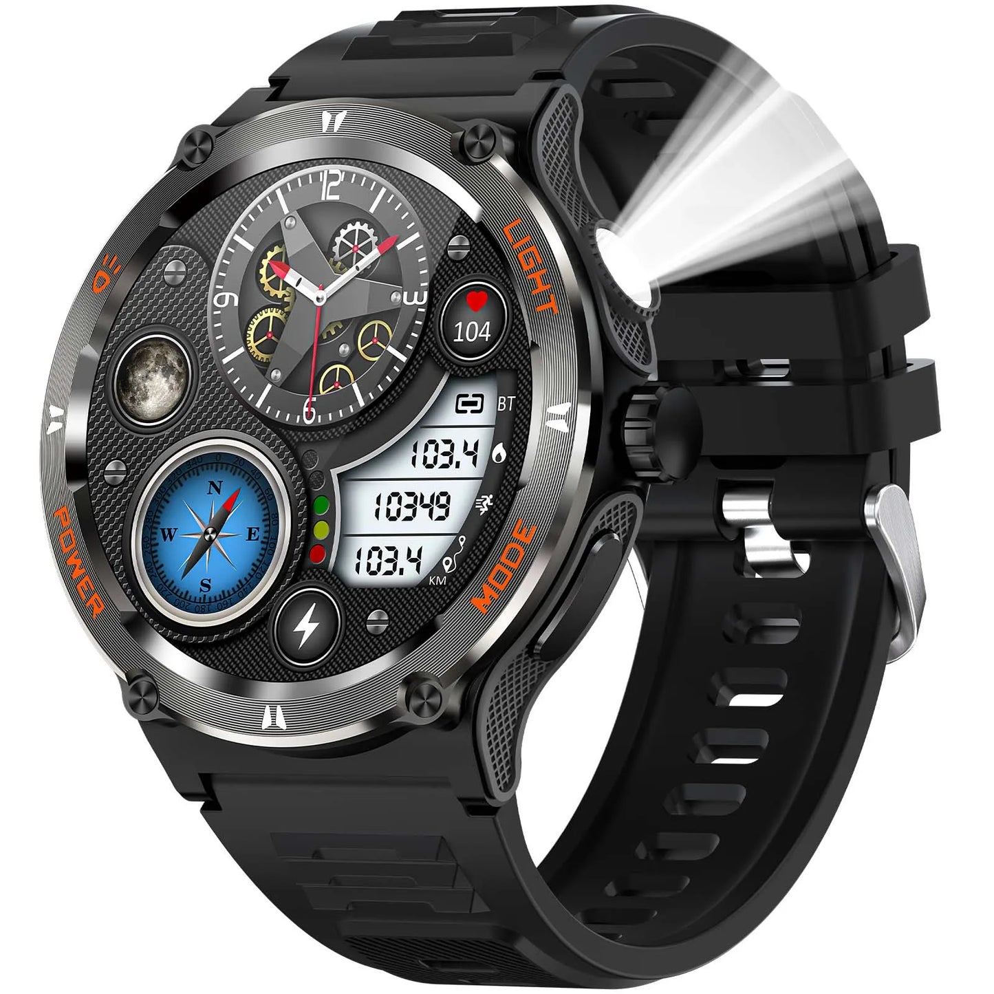 LaNikar Smart Watch 3ATM Waterproof With Compass And LED