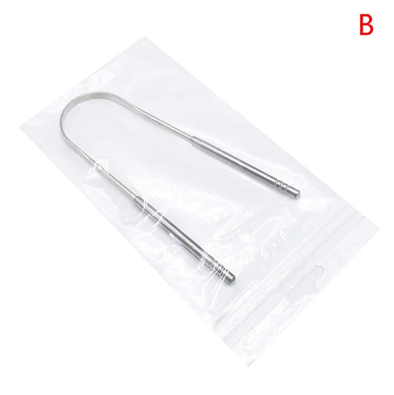 Stainless Steel Tongue Scraper Dental Oral Care Tool