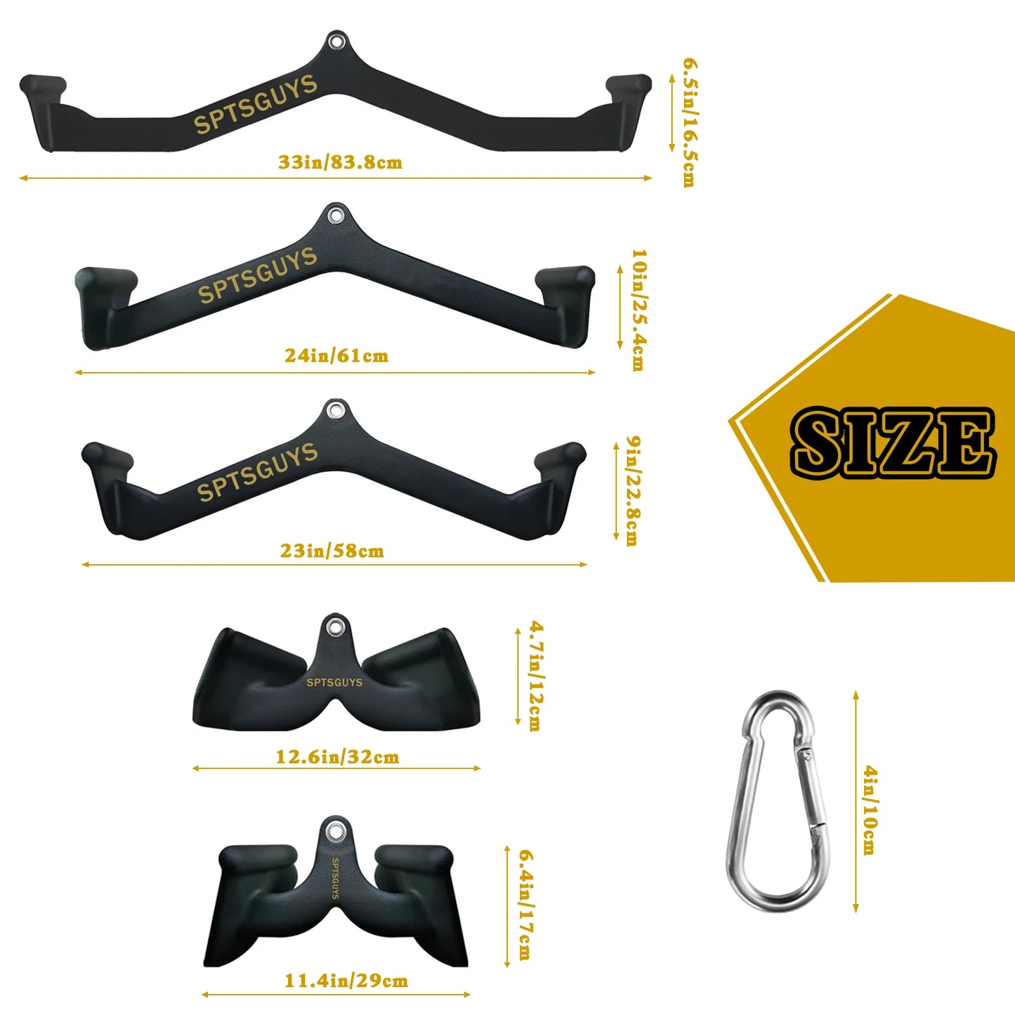 MARSAFIT Lat Pulldown Bar for Cable Pulley System Back Triceps