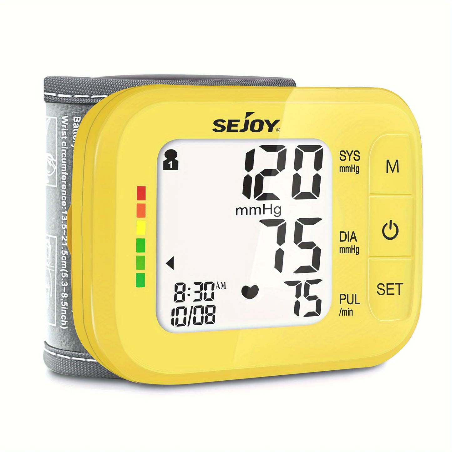Sejoy Wrist Blood Pressure Monitor With Heartbeat Detection