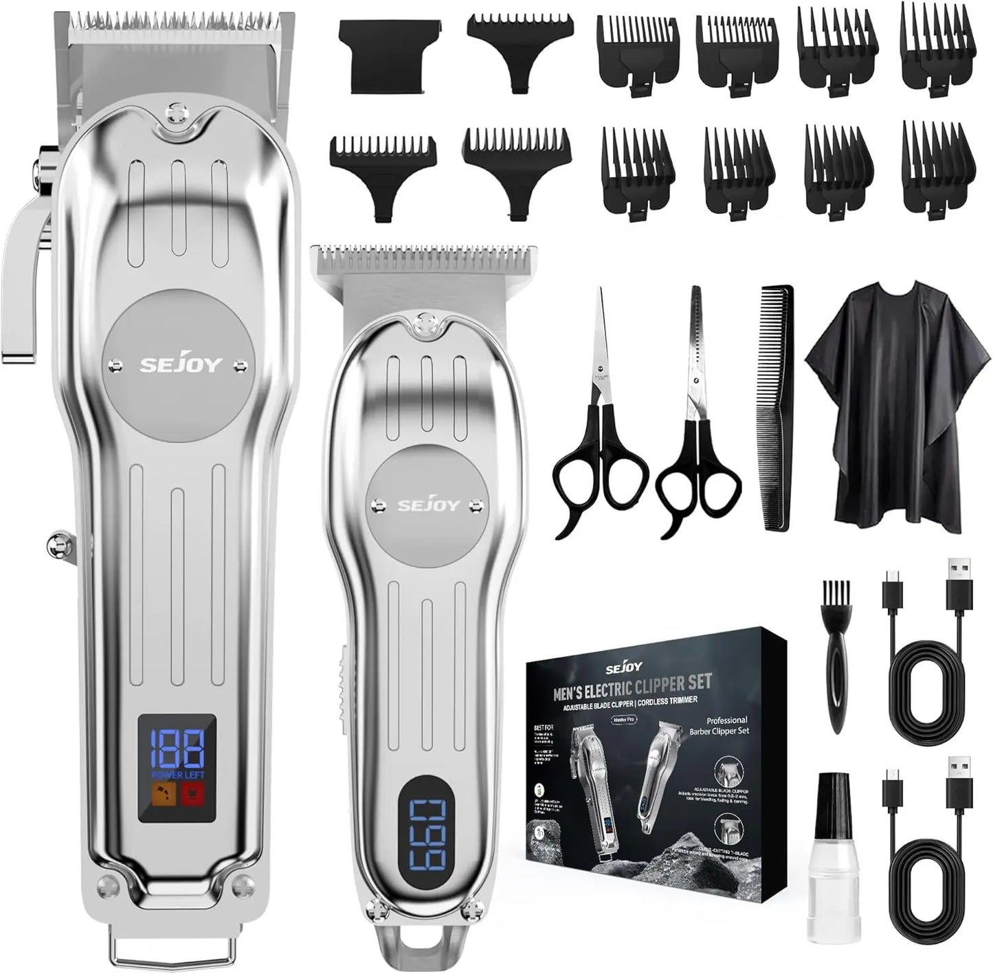 SEJOY Cordless Hair Clippers For Men Grooming Kit With Trimmers