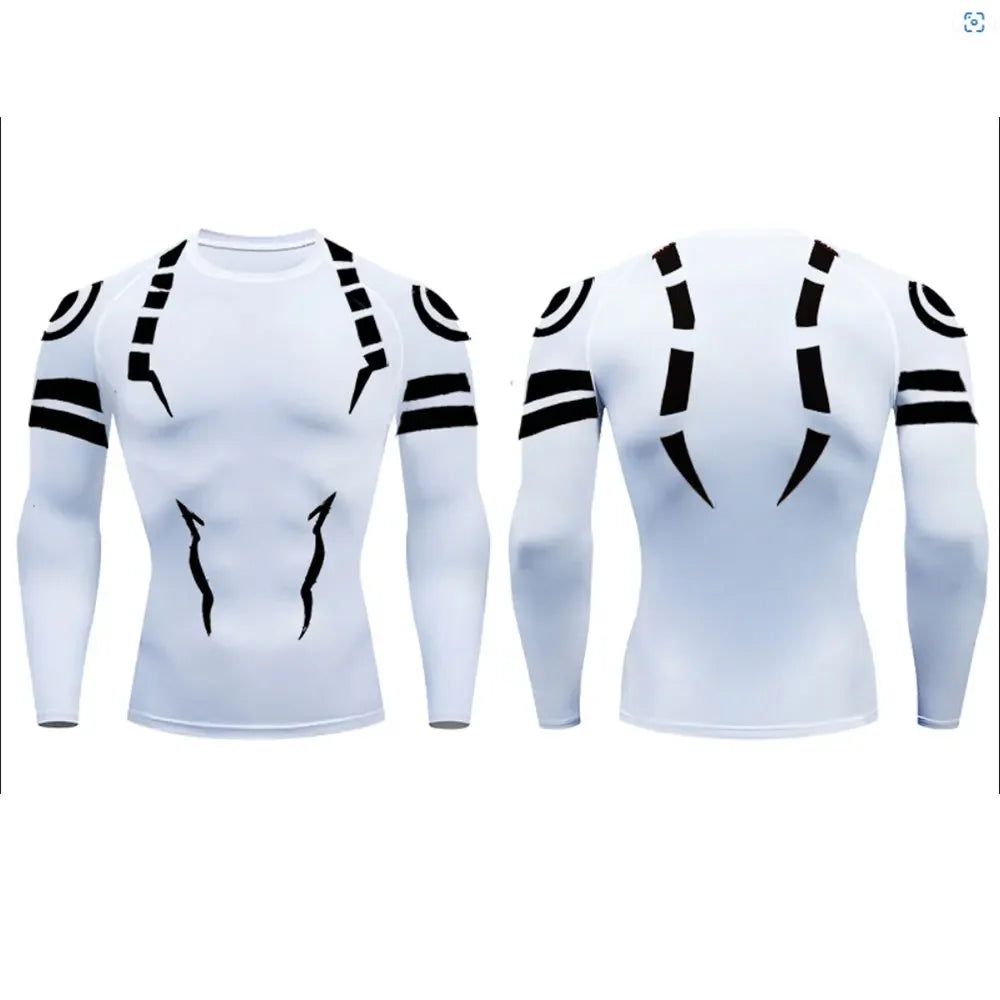 Jujutsu Kaisen Compression Shirt Men 3D Sukuna Print Breathable Quick Dry
