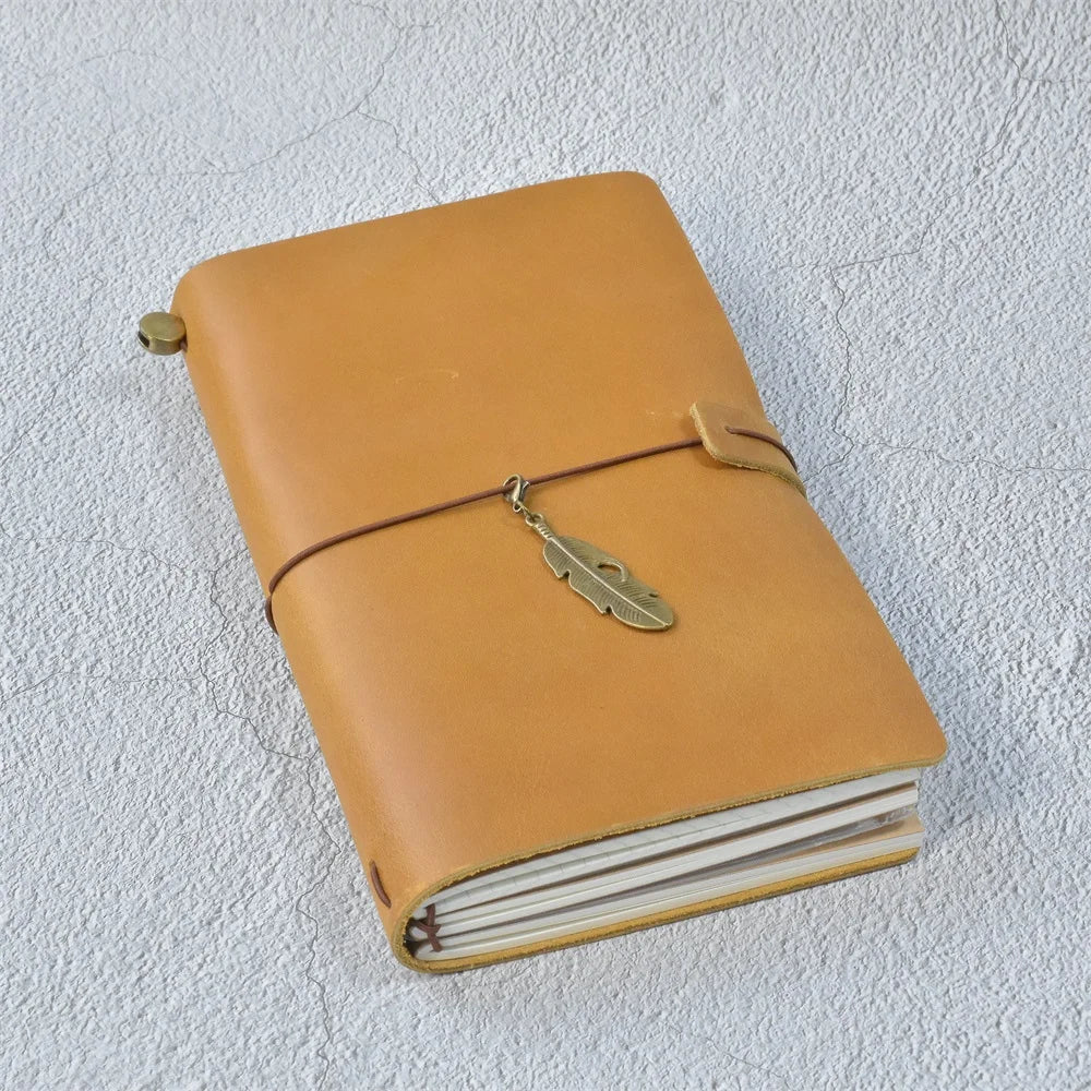 RAYSLIN Genuine Leather Journal Refillable Travel Notebook