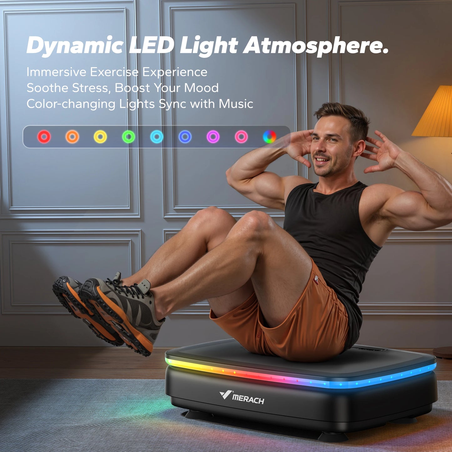MERACH Vibration Plate for Full Body Workout and Lymphatic Drainage