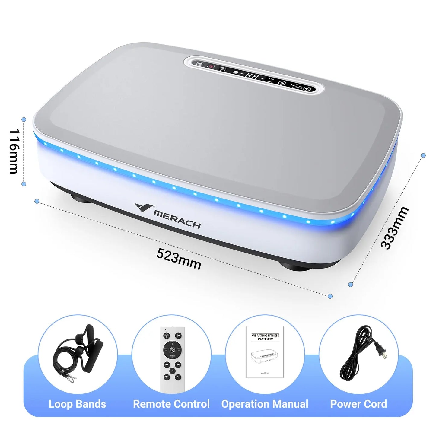 MERACH Vibration Plate for Full Body Workout and Lymphatic Drainage