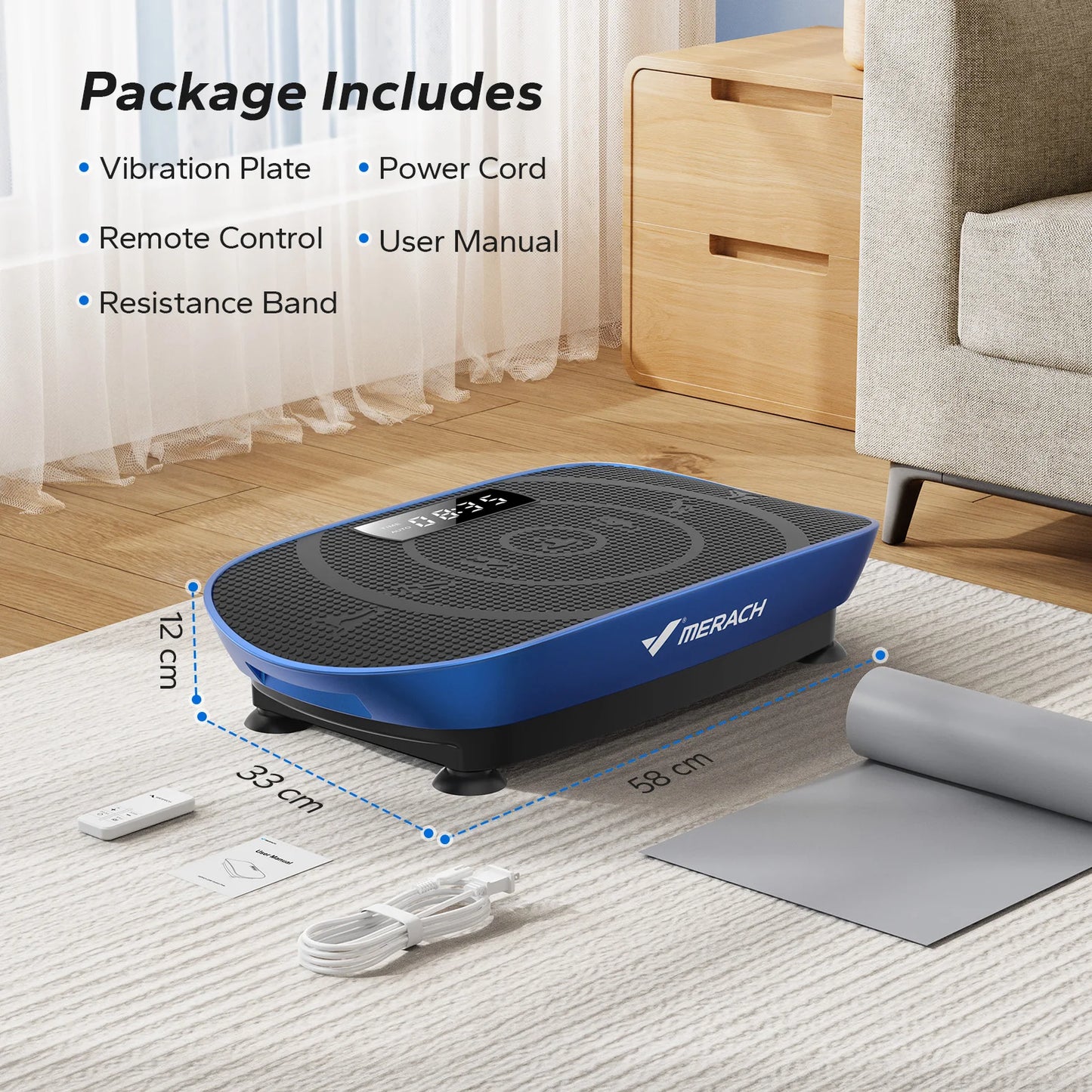 Merach Vibration Plate Exercise Machine For Whole Body Fitness Workout