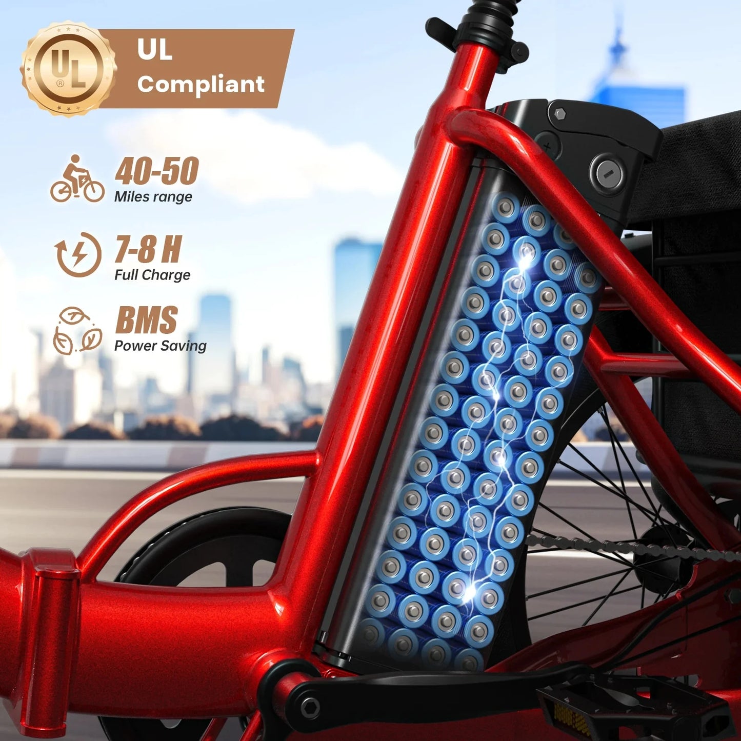 Vitality Wellness Store QRONGE 960W Electric Folding Trike
