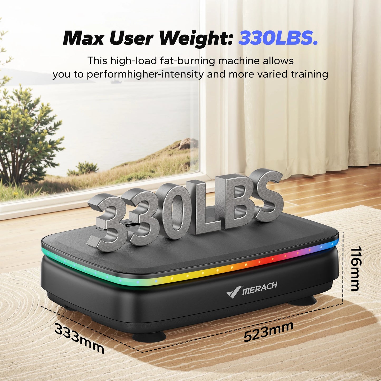 MERACH Vibration Plate for Full Body Workout and Lymphatic Drainage