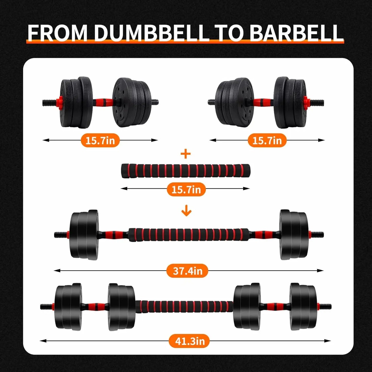 Vitality Wellness Store Adjustable Dumbbell Barbell Set For Home Gym