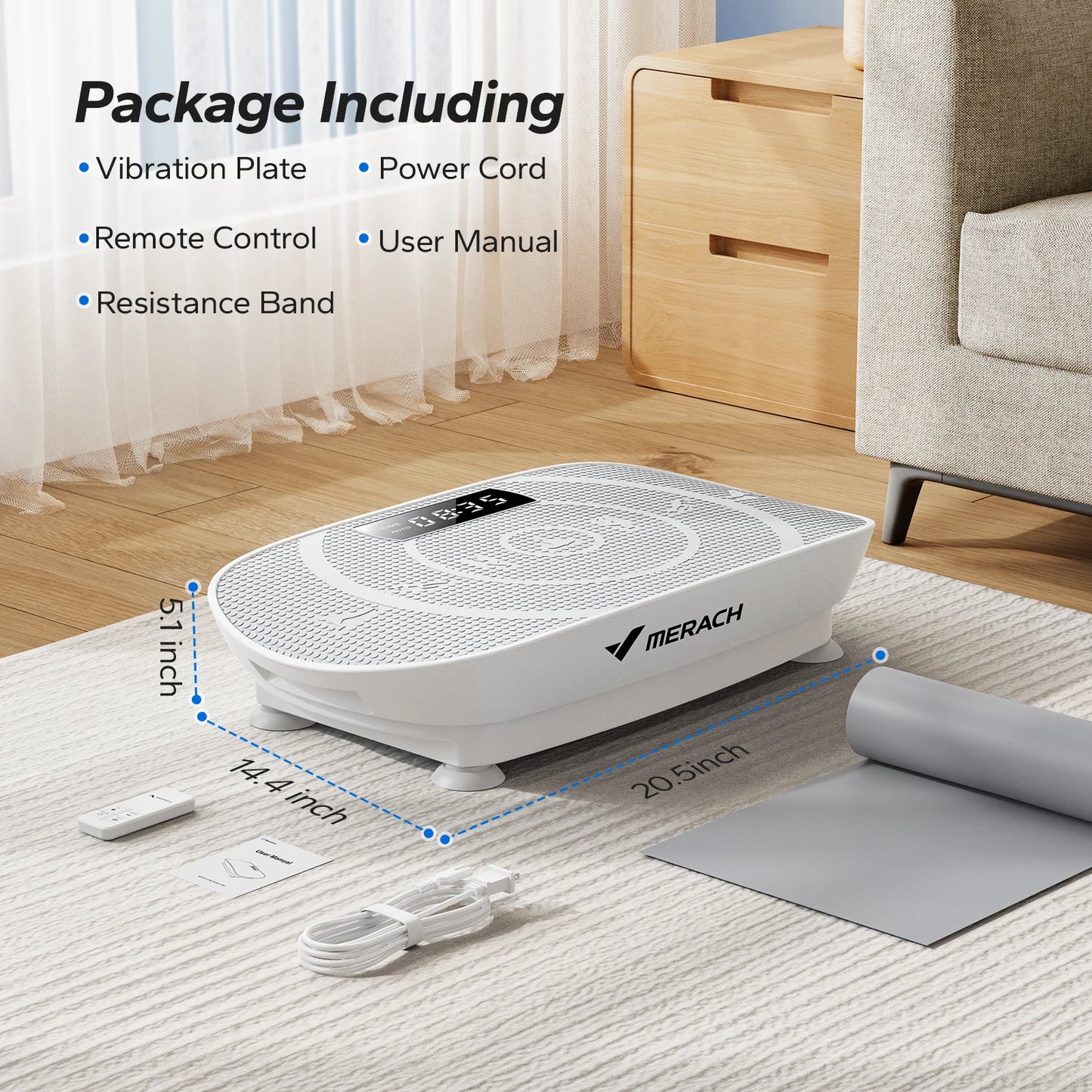 Merach Vibration Plate Exercise Machine For Whole Body Fitness Workout