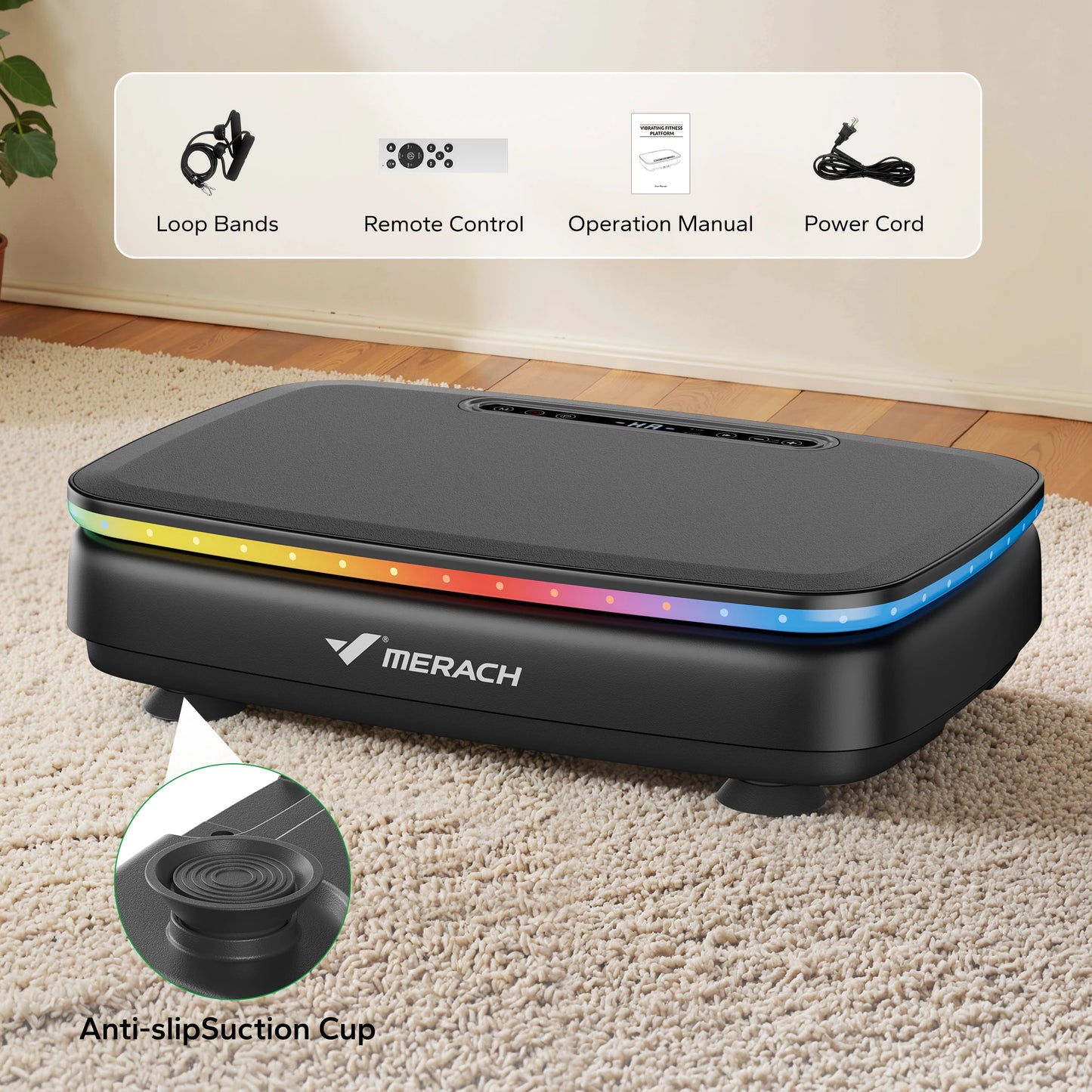 MERACH Vibration Plate for Full Body Workout and Lymphatic Drainage