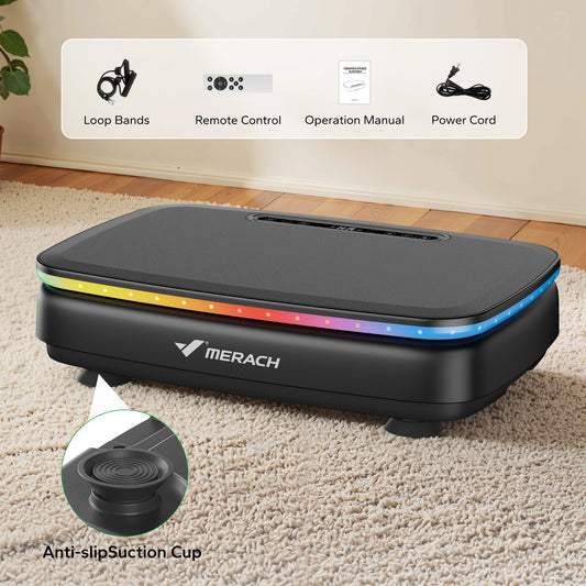 MERACH Vibration Plate for Full Body Workout and Lymphatic Drainage