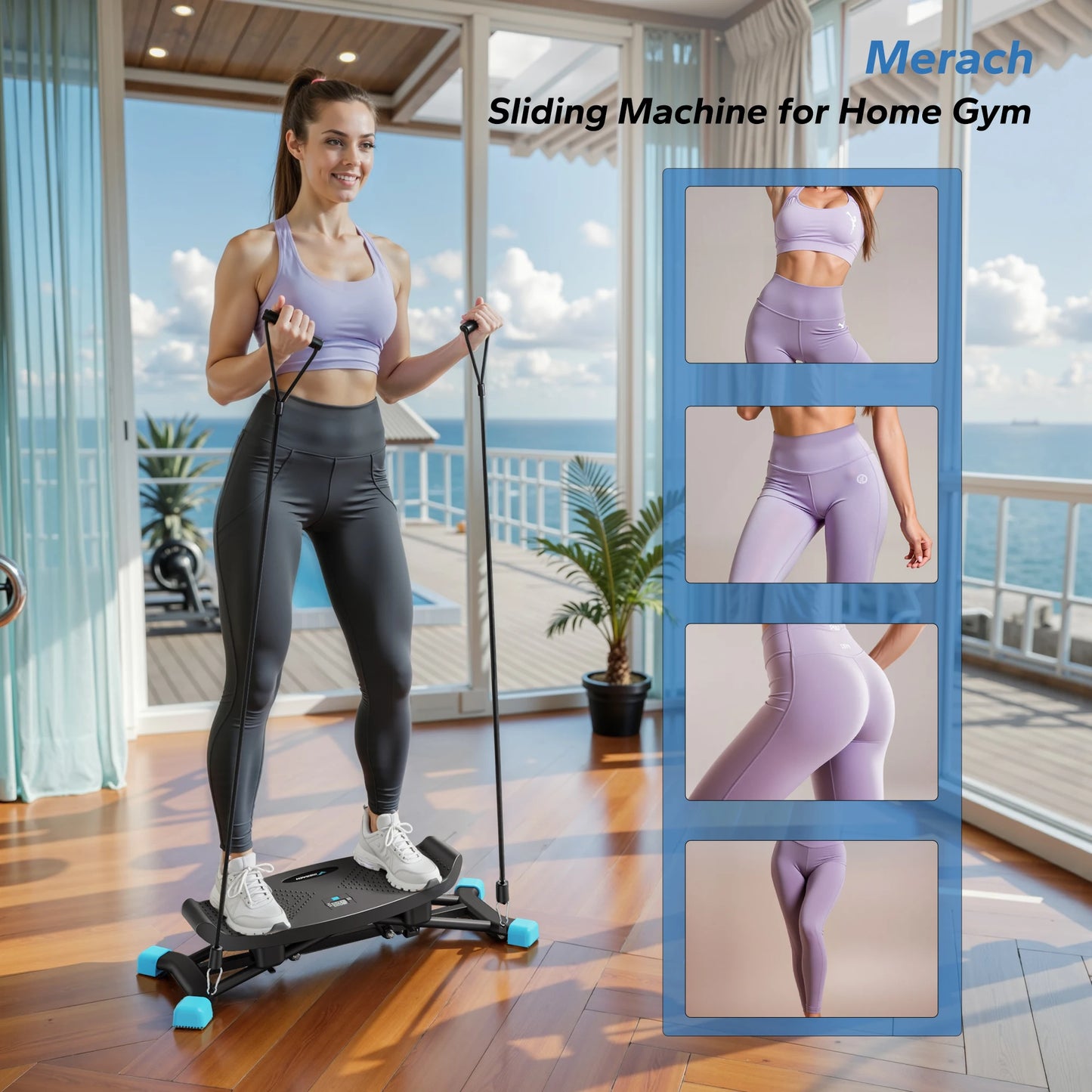 Merach Ski Machine Simulated Ski Training For Leg And Full Body Cardio Fitness