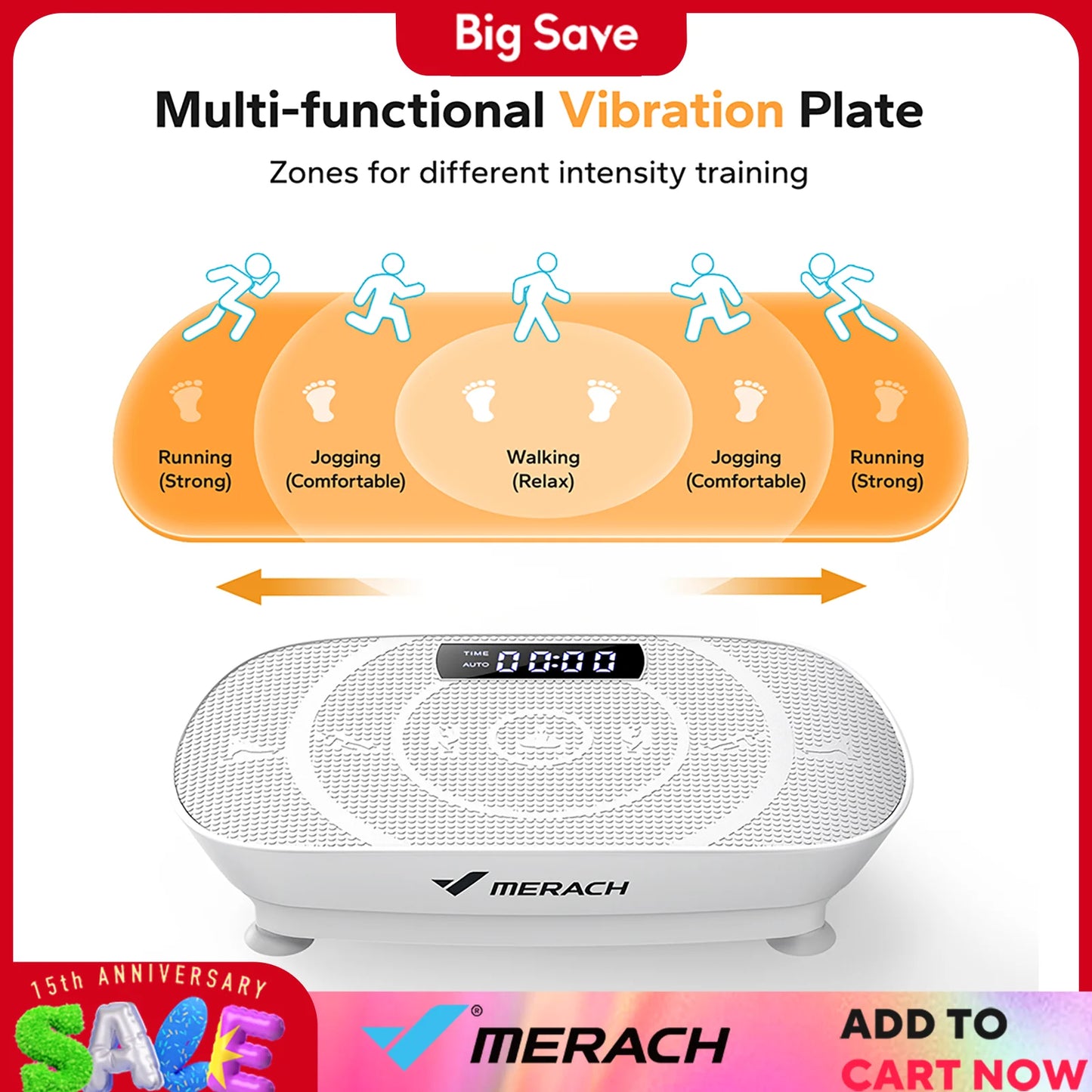 Merach Vibration Plate Exercise Machine For Whole Body Fitness Workout