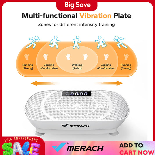 Merach Vibration Plate Exercise Machine For Whole Body Fitness Workout