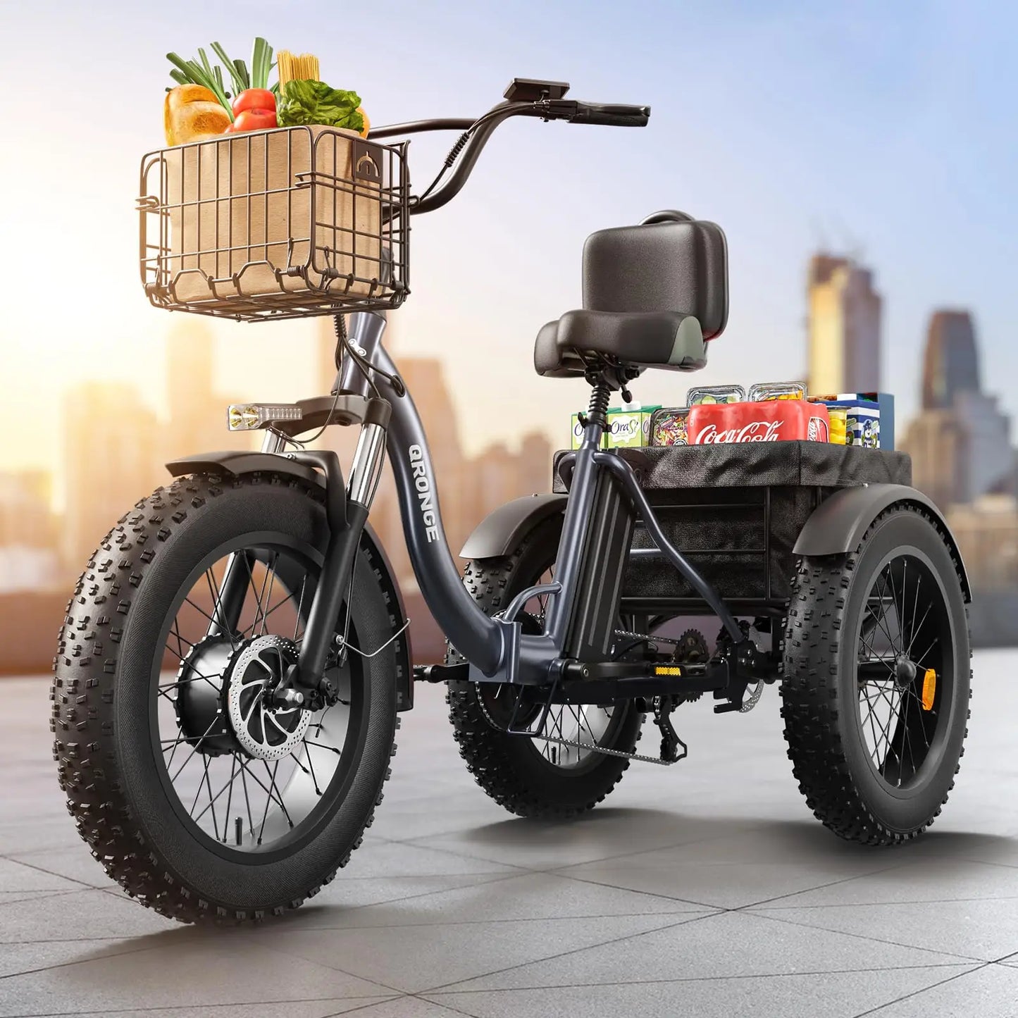 Vitality Wellness Store QRONGE 960W Electric Folding Trike