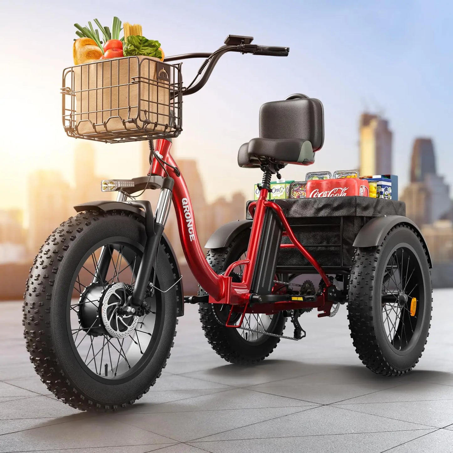 Vitality Wellness Store QRONGE 960W Electric Folding Trike