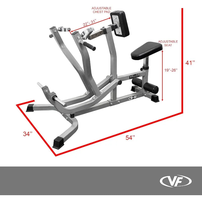Valor Fitness Seated Row Plate Loaded With Converging Arms