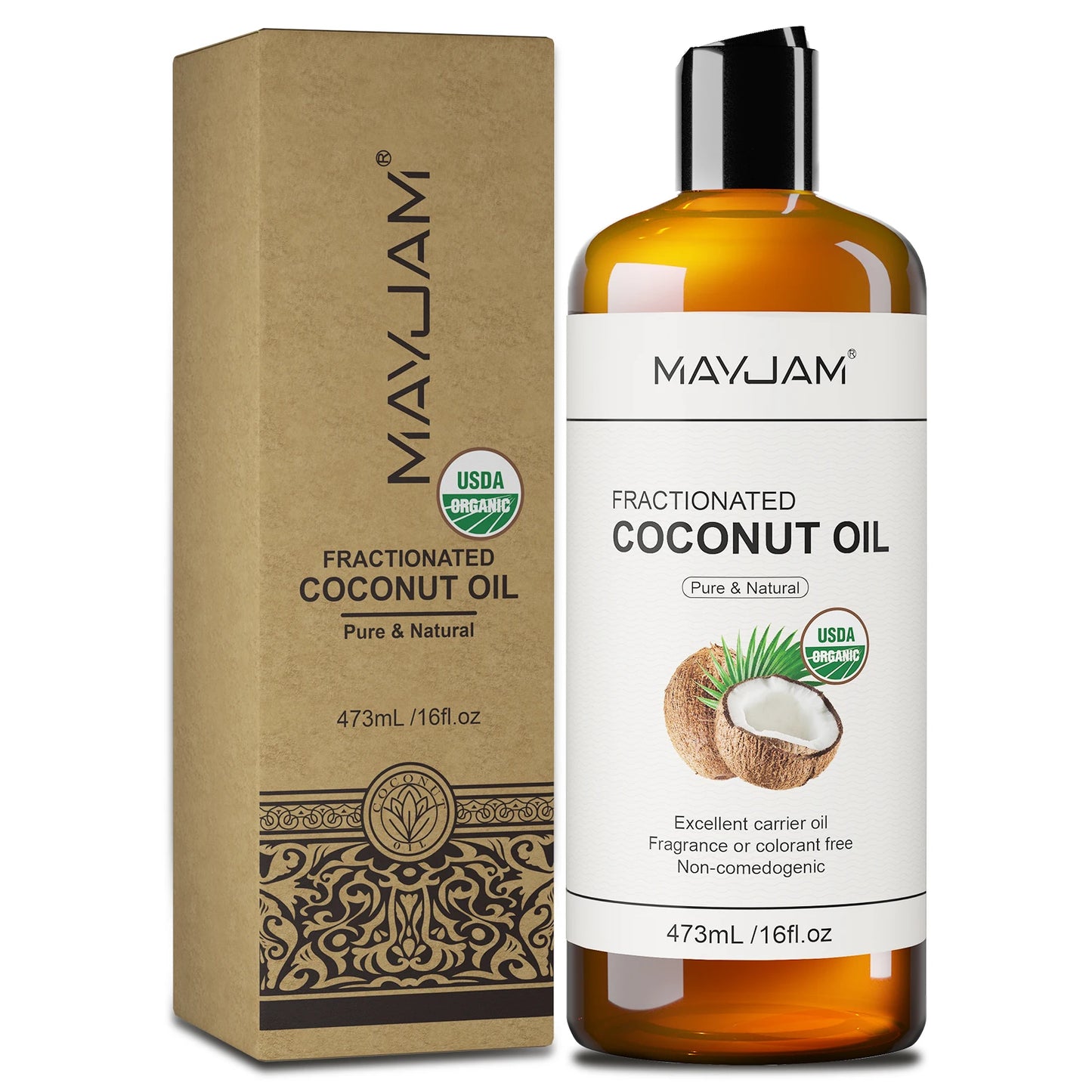 MAYJAM USDA Castor Oil Cold Pressed Moisturizing Carrier Oil