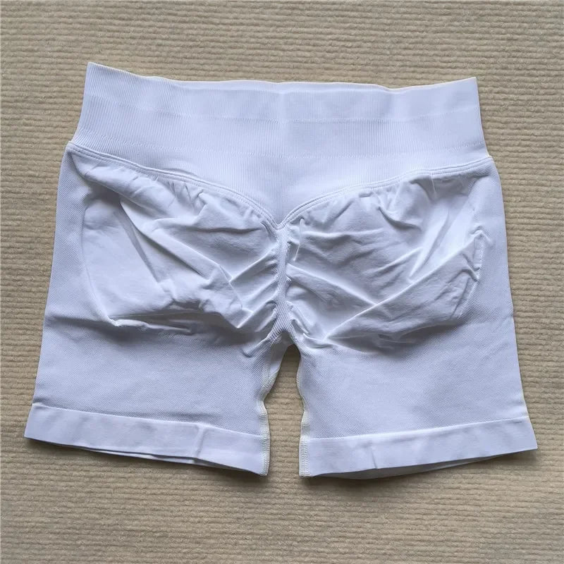 Women Seamless Gym Running Shorts Scrunch Butt Biker Cycling
