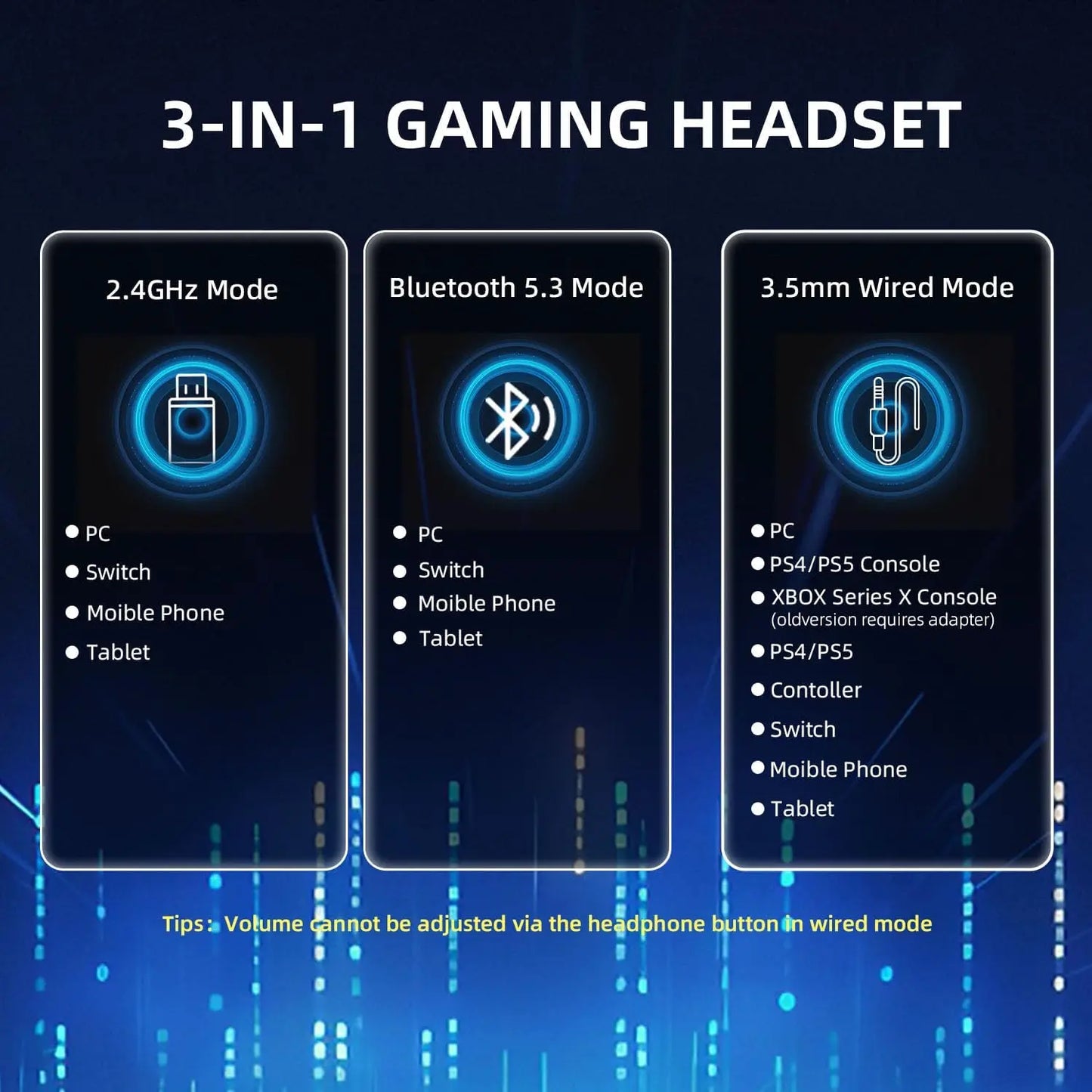Attack Shark L80PRO Wireless Gaming Headset Dual Microphones TriMode