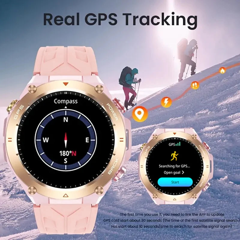 SENBONO GPS Womens Smartwatch Bluetooth Call 1ATM Water Resistant