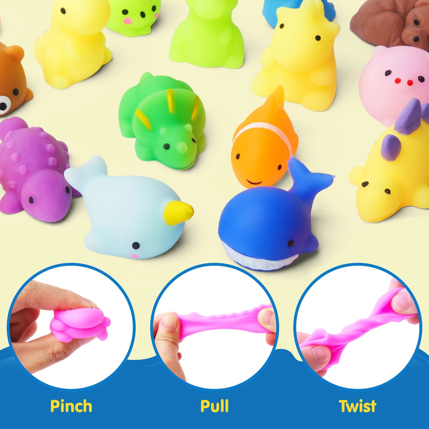 Joyfy Mini Mochi Squishies 100 Pcs Kids Stress Relief Toys