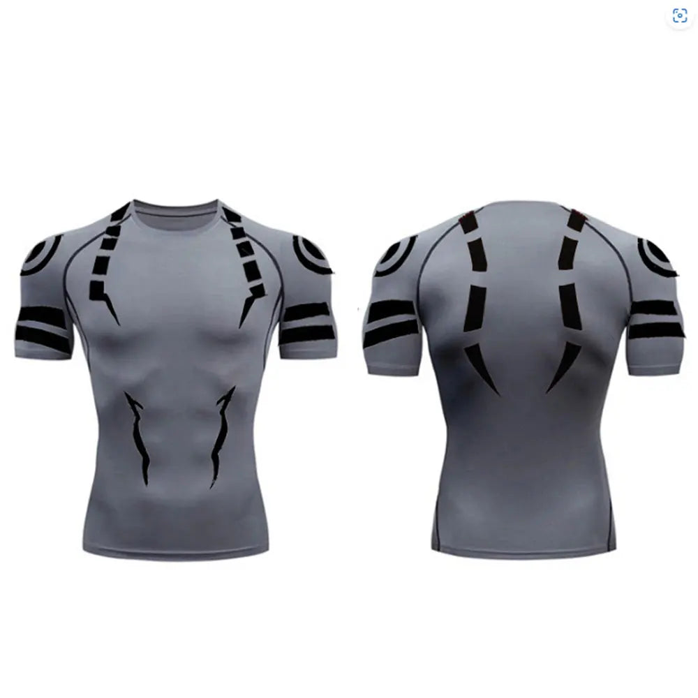 Jujutsu Kaisen Compression Shirt Men 3D Sukuna Print Breathable Quick Dry