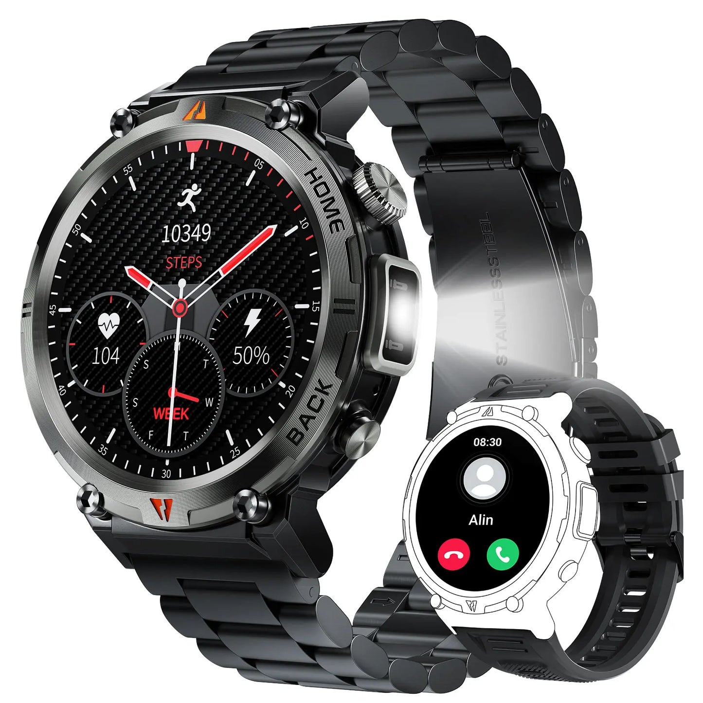 Vitality Wellness Store EIGIIS KE3 Smartwatch Bluetooth Call For Men Heart Rate