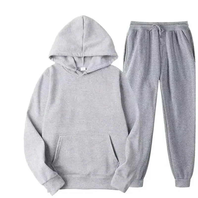 Velvet Warm Hoodie And Jogger Set Unisex Sportswear