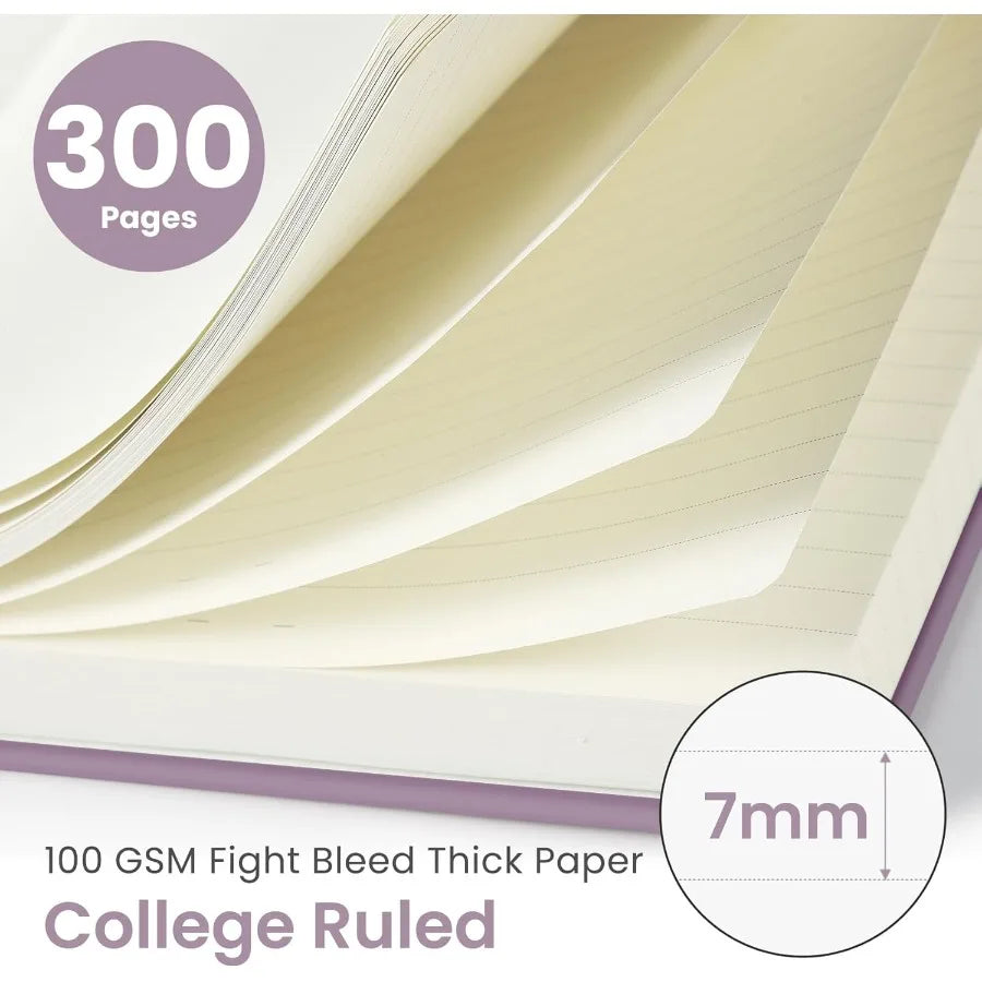 Lined Spiral Notebook Journal 300 Pages Hardcover For Work