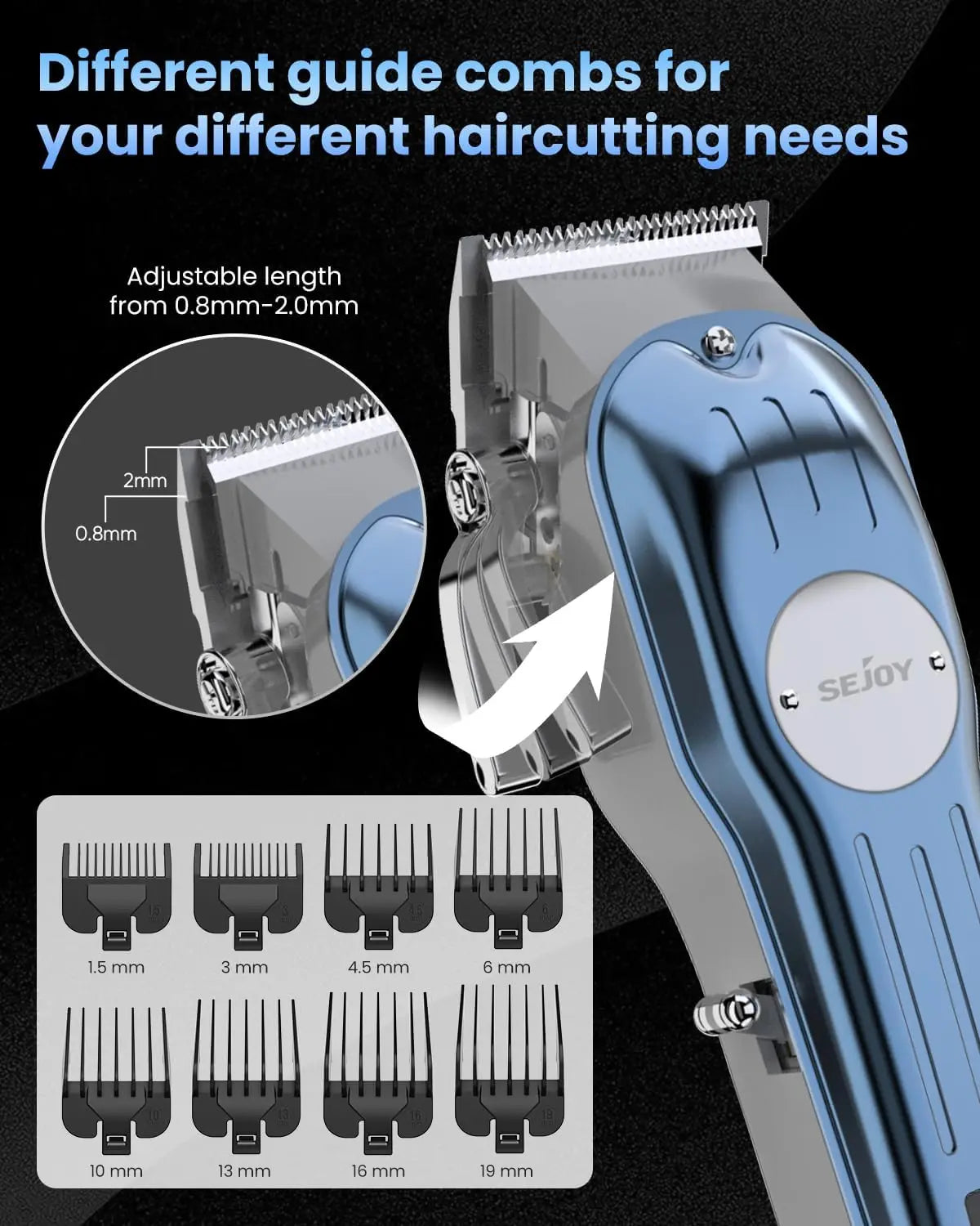 SEJOY Professional Hair Clippers For Men Cordless Grooming Set