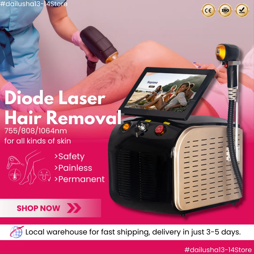 Myoslim Portable 808nm Diode Laser Hair Removal Machine 3 Wavelengths
