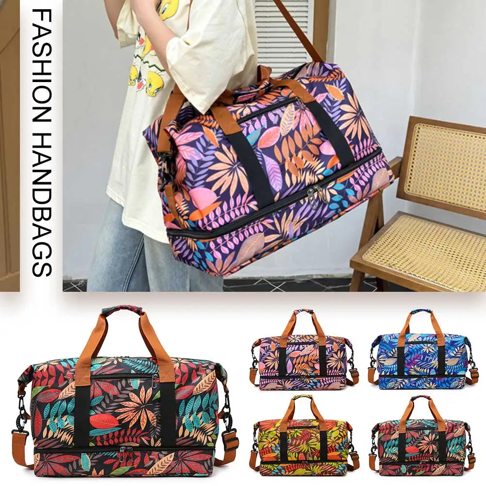 Mojoyce Women Weekender Duffel Bag Waterproof Fitness Storage Handbag