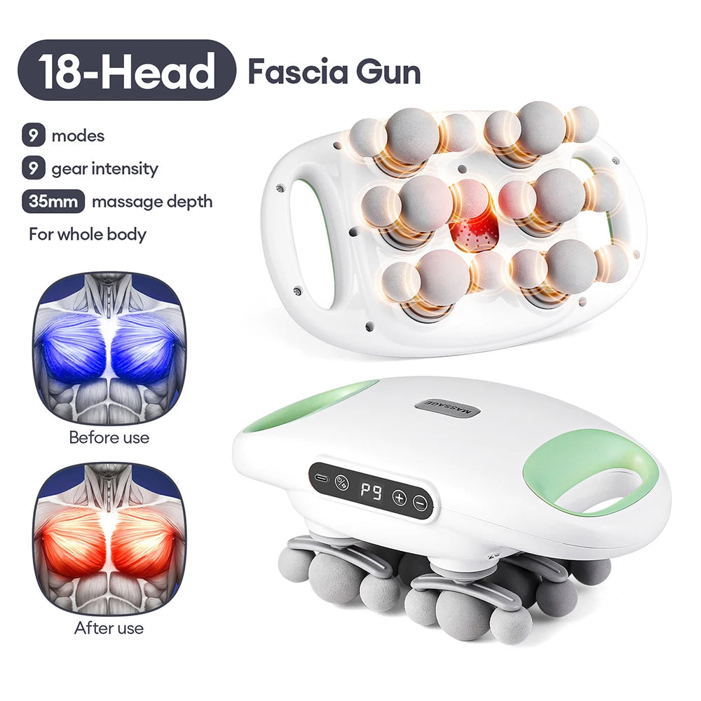 Iebilif Fascia Gun 18 Head High Frequency Deep Tissue Massager