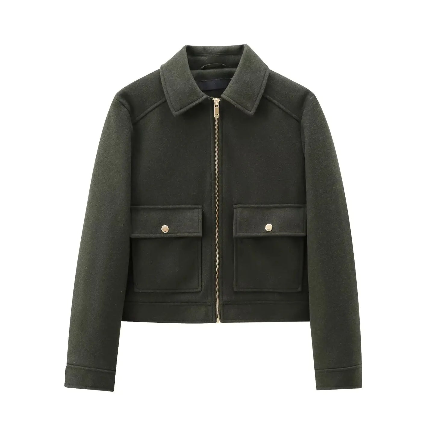 Women's Zipper Jacket Coat Outerwear Winter Elegant