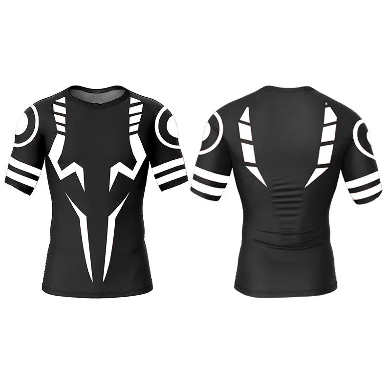 Jujutsu Kaisen Compression Shirt Men 3D Sukuna Print Breathable Quick Dry