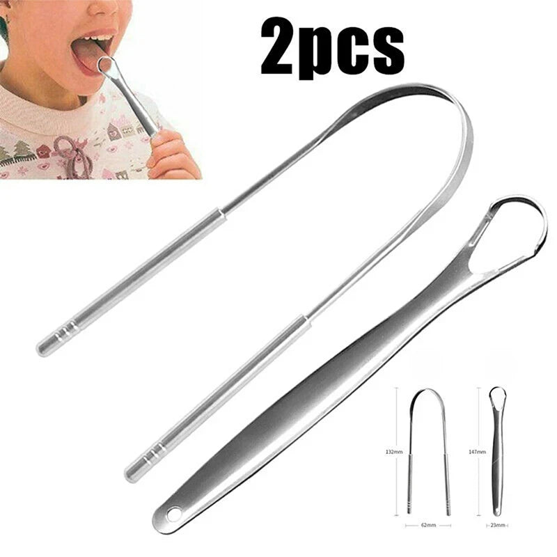 Stainless Steel Tongue Scraper Dental Oral Care Tool