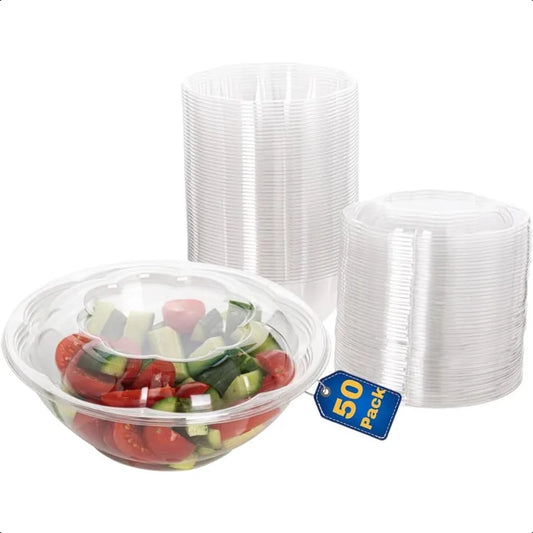 Smygoods Disposable Salad Bowls With Airtight Lids For Meal Prep