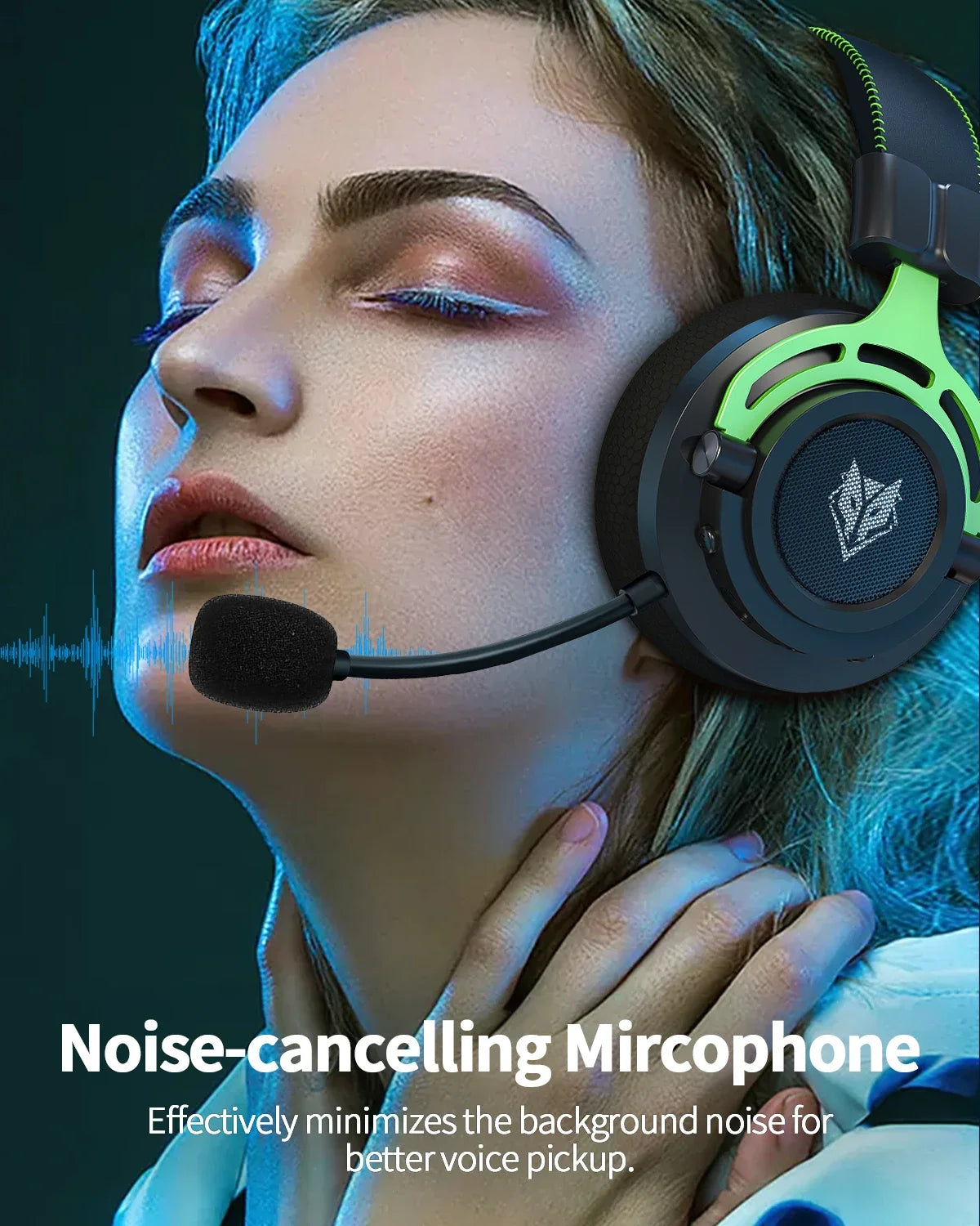 NUBWO G03 Wireless Gaming Headset With Dongle Noise Canceling Mic