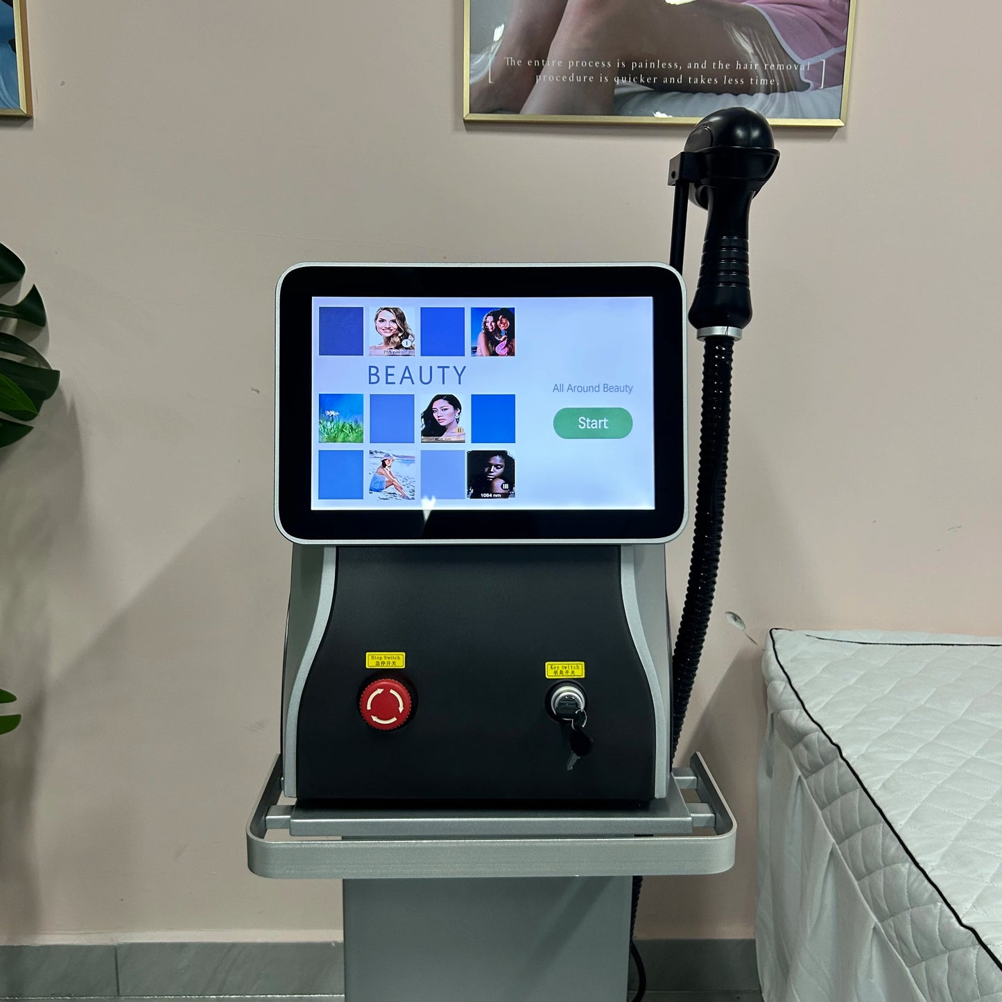 Myoslim 808nm Diode Laser Hair Removal Equipment With Ice Cooling