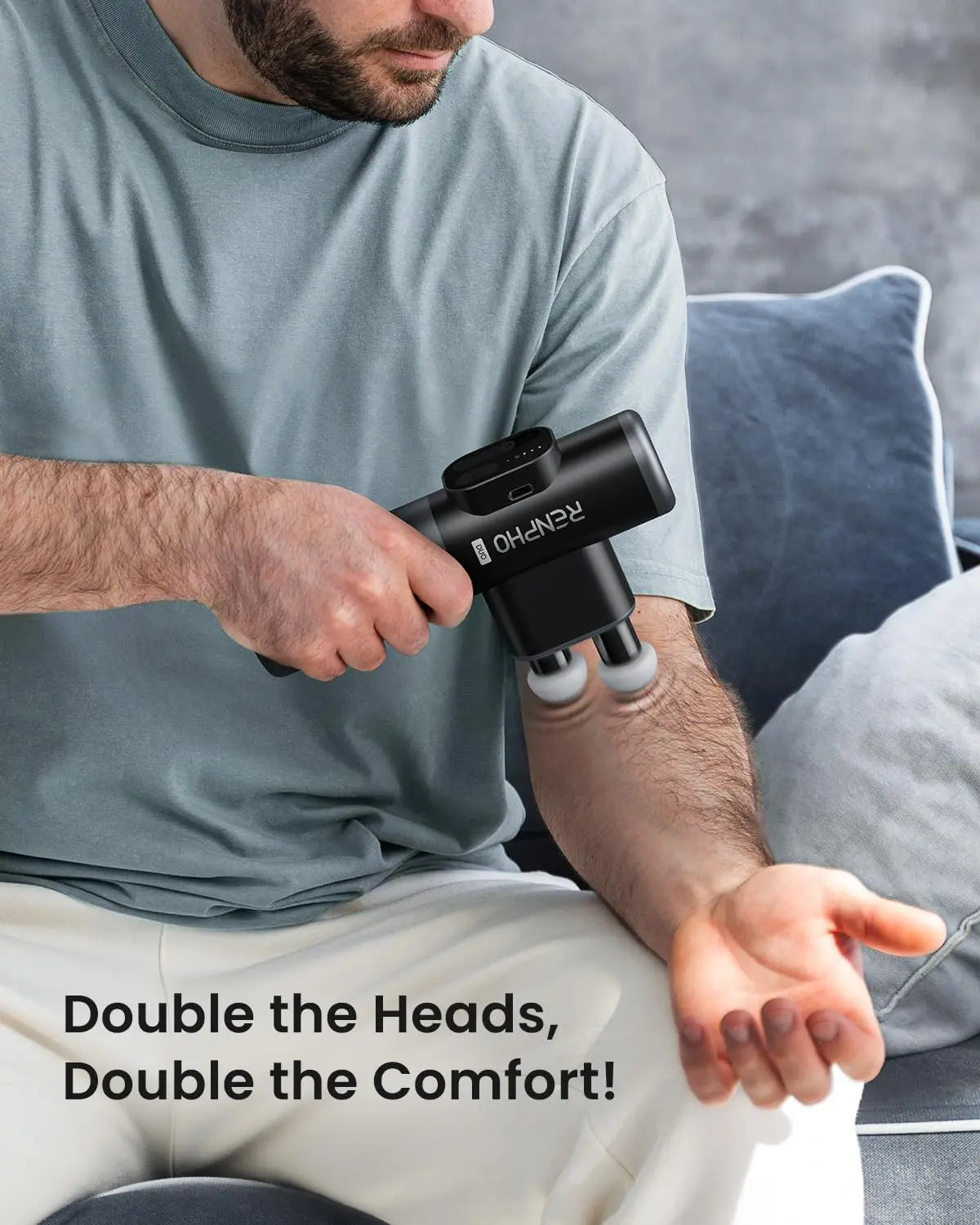 Duo Mini Massage Gun With Dual Heads 3 Modes Advanced