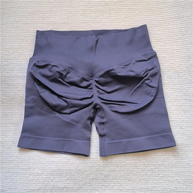 Women Seamless Gym Running Shorts Scrunch Butt Biker Cycling