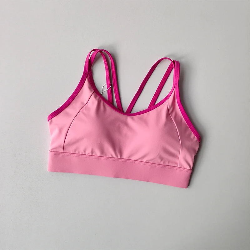 Women Running Tank Top With Shock Absorbing Yoga Pilates Bra