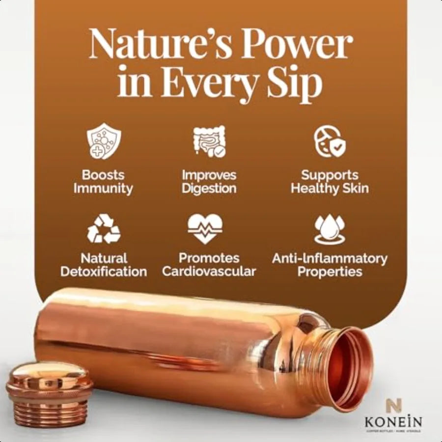 Ayurvedic Copper Water Bottle For Hydration And Healthy Living