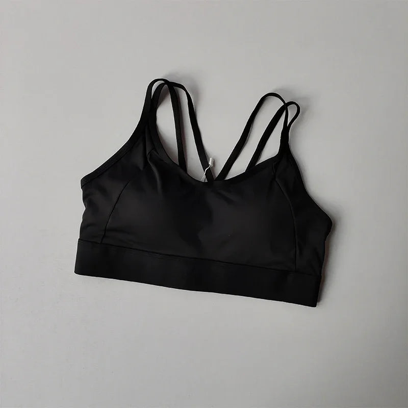 Women Running Tank Top With Shock Absorbing Yoga Pilates Bra
