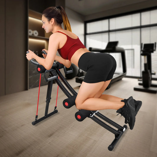 GIKPAL Foldable Ab Machine Abdominal Trainer For Home Gym LCD Display 440lbs