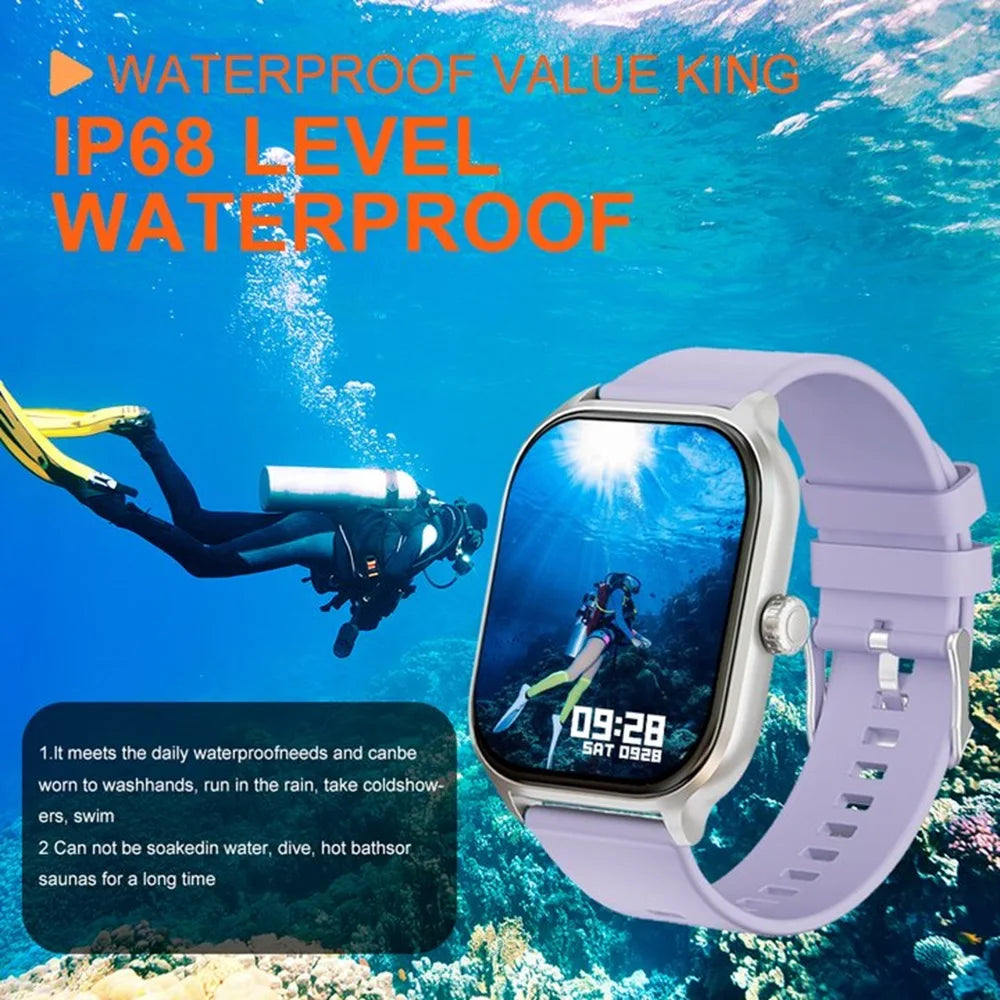 LAXASFIT Smart Watch With Bluetooth Calls IP68 Waterproof